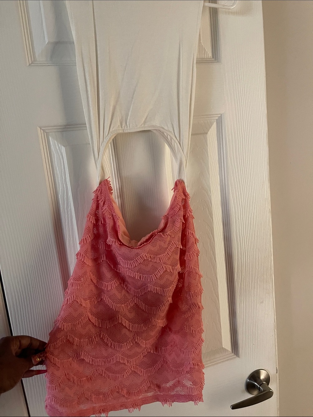 Source Unknown Pink Layered Fringe dress